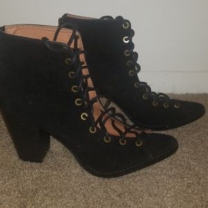 Black Lace Up Bootie